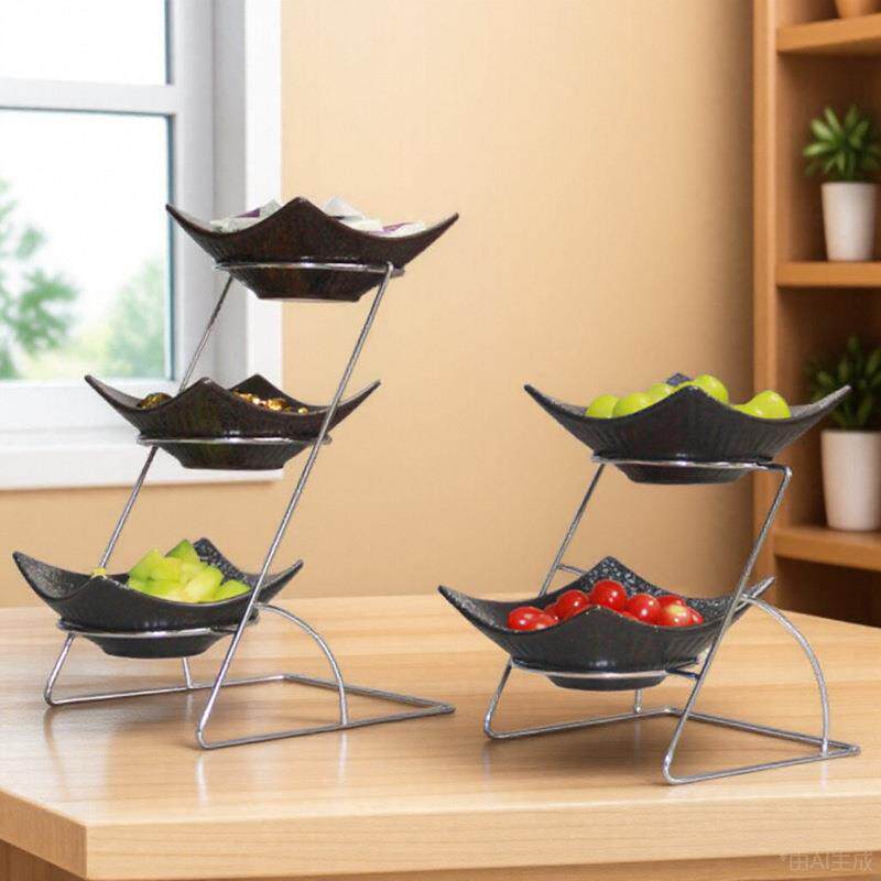 晶鑫餐具糕点水果盘自助餐台食物展示架酒店早餐器皿点心托盘甜点