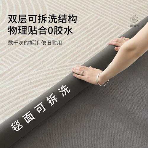 可拆洗地毯客厅2025新可机洗奶油风现代简约卧室家用沙发茶几地垫