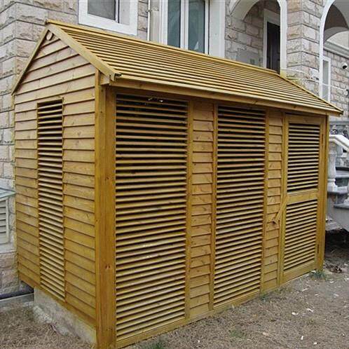 江浙户外防腐木污水设备房工地小木屋花园储藏间碳化木阳台工具房