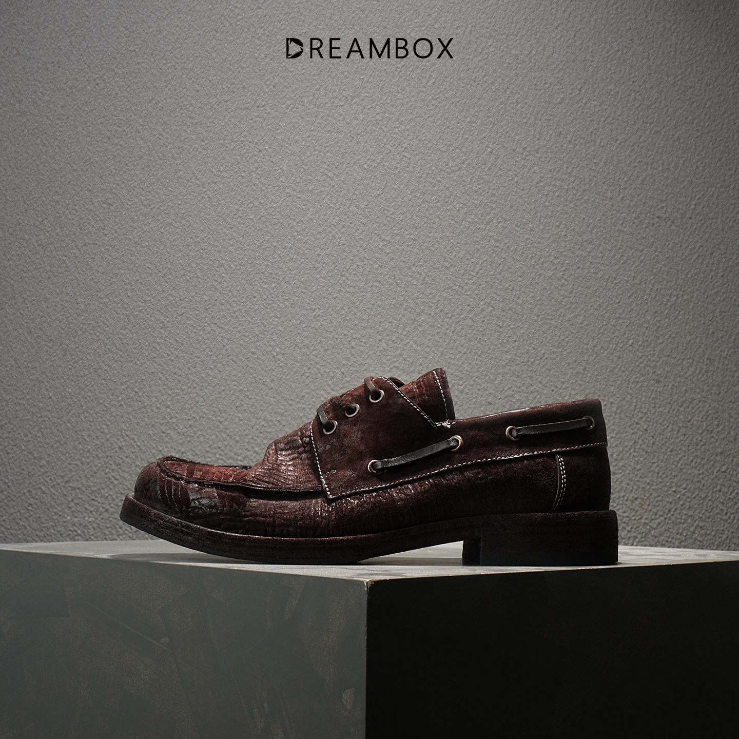 DREAMBOX钧博男士马臀皮帆船鞋