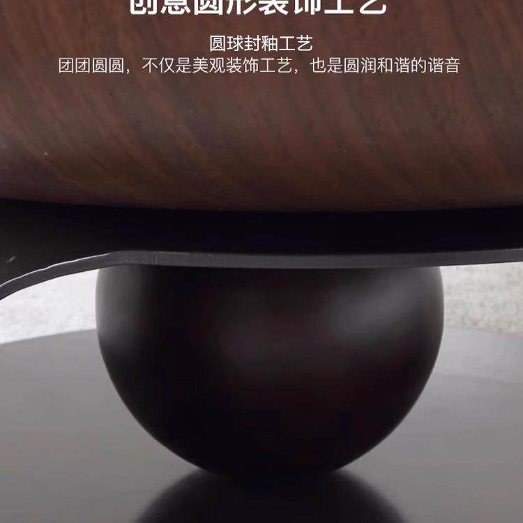 意式极简圆形创意茶几边几组合现代简约客厅家用小户型轻奢感