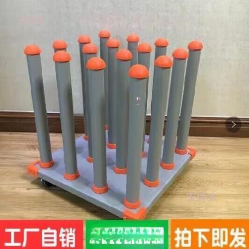 广告材料存放车PVC写真耗材收纳层架可移动卷材存放架放料架不倒