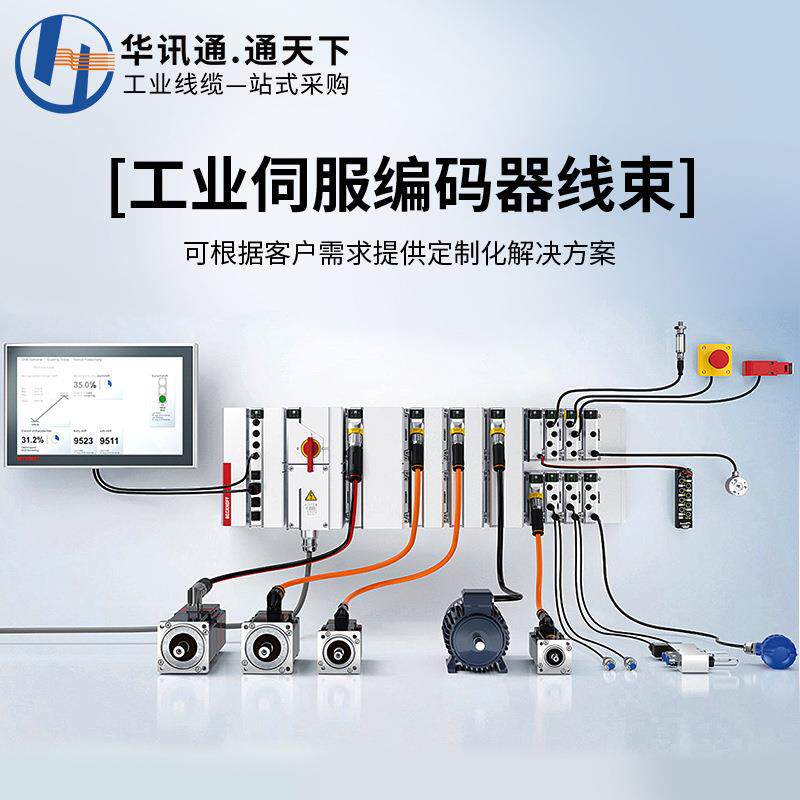 适用台达B2/A3/B3/A2/AB/E3伺服绝对值/增量编码器电机动力刹车线