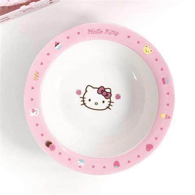 HelloKitty韩式莓汤碗家用陶瓷盘子可爱饭碗菜碟盘餐具套装
