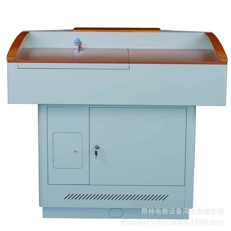 多媒体讲台教师讲台桌演讲台钢木结合分体电脑桌教室讲台