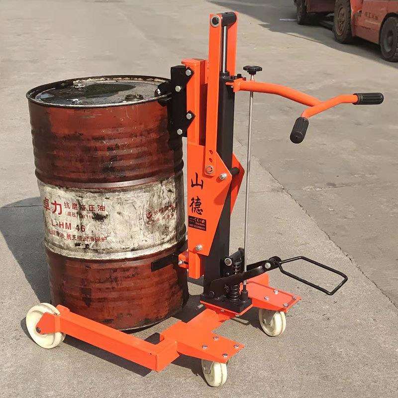 COY0.3B型200L铁桶塑胶通用型油桶搬运车圆桶液压车厂家现货