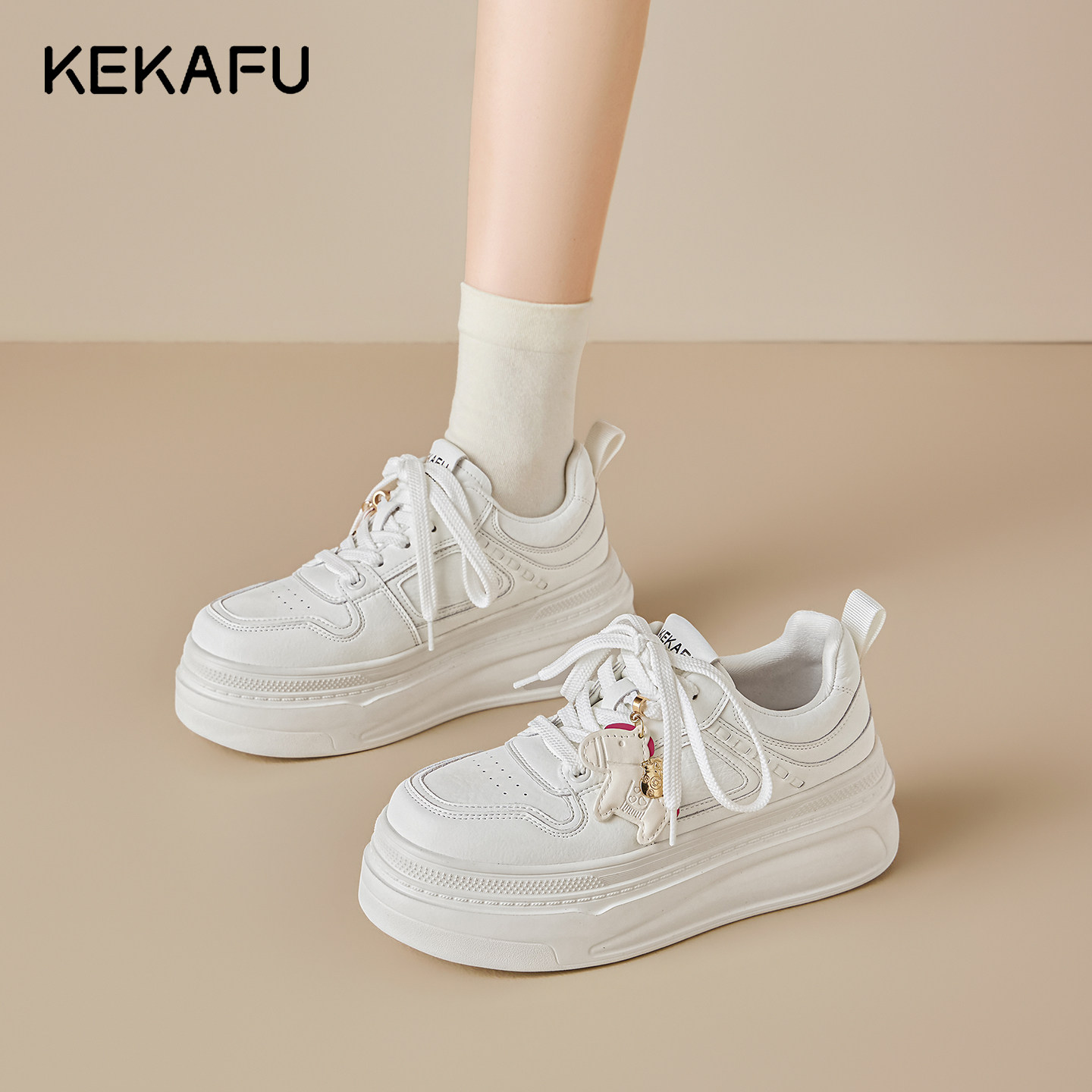 厚底小白鞋女2026新款女鞋小个子