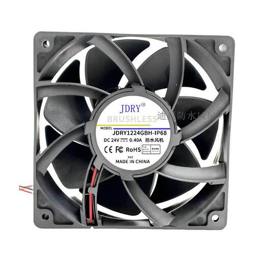 12厘米12038直流12V/24V//48V加湿器雾气防水散热风扇机柜适用