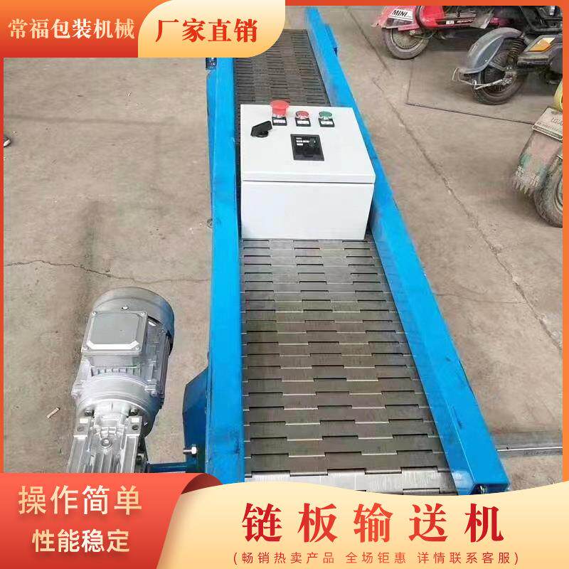 湖北武汉链板输送线304不锈钢水洗金属塑料直线工业输送带提升机