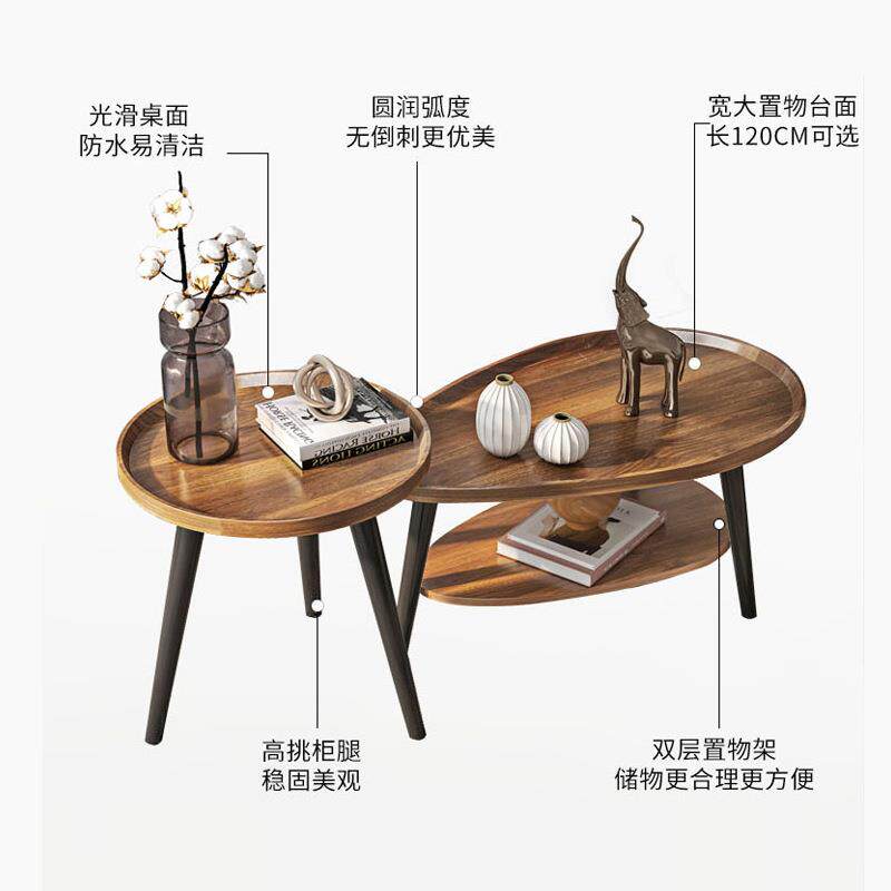 【可商检开票】小茶几咖啡圆桌小户型卧室床头桌客厅阳台沙发边几
