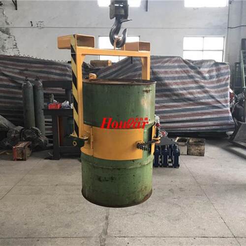 LM800叉车行车用翻转器400kg油桶吊具抱箍式手摇翻转油桶夹具