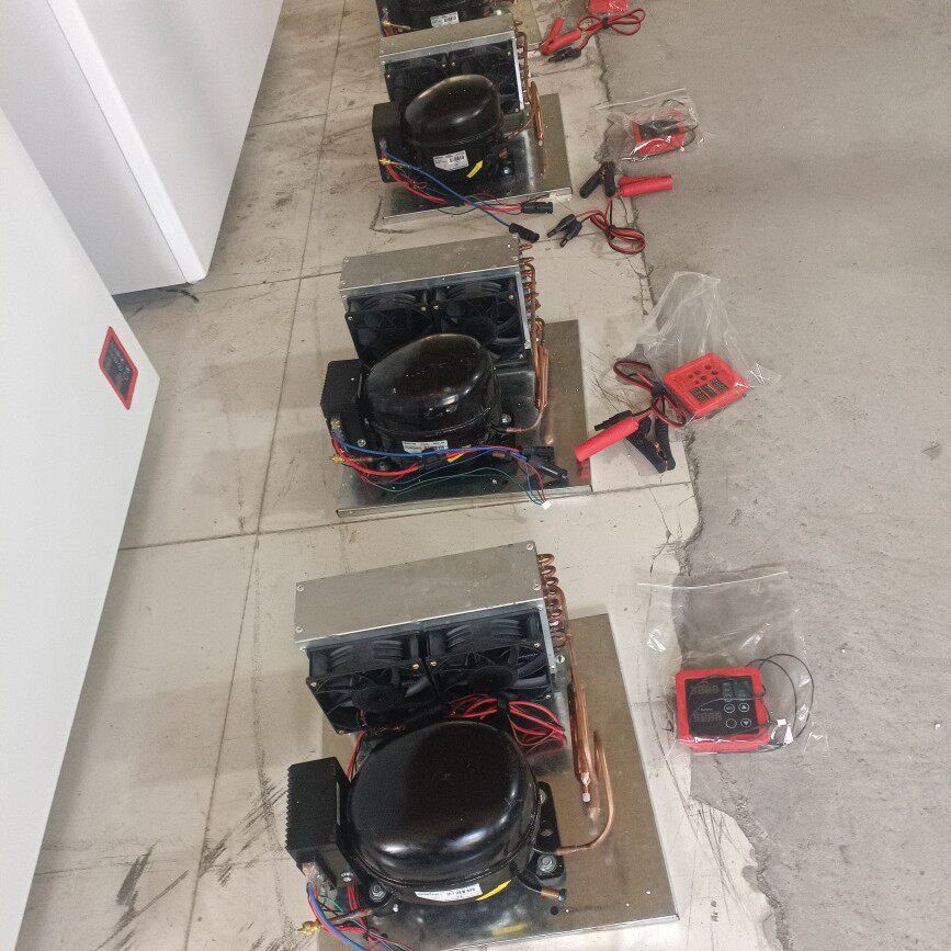 BD110G直流压缩机冷凝机组微型制冷机组风冷冰箱机组R134a12V24V