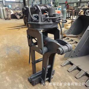 挖掘机液压路沿石夹具全自动360度旋转大型石材挖机夹子