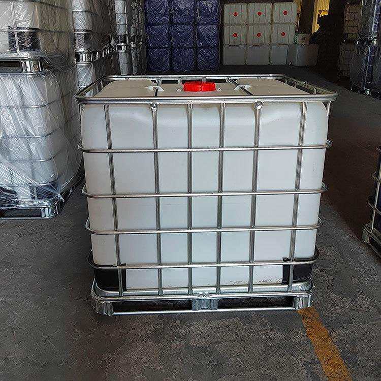 吨桶塑料桶带铁架耐酸碱化工桶方形塑料敞口蓄水桶叉车周转集装桶