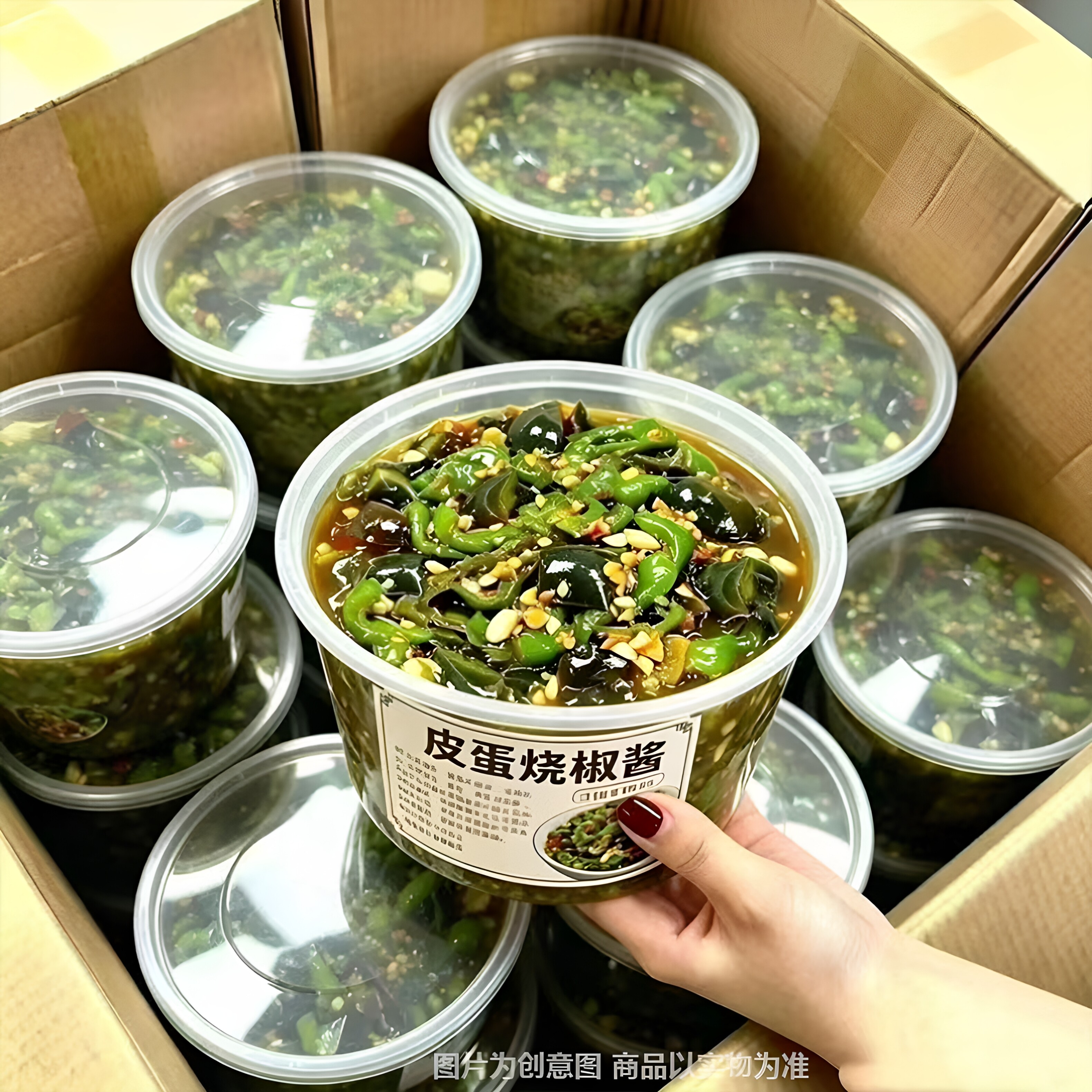 速抢 2大瓶】皮蛋烧椒酱凉拌炒菜调味拌面拌饭夹馍香辣瓶装开胃