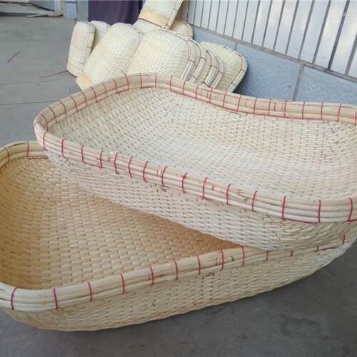 柳编长方形大小号笸箩筐藤编竹编笸箩簸箕馒头面条干果筐收纳宜思