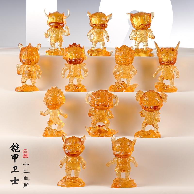 十二生肖高档琉璃奖杯制作优秀员工银行保险公司颁奖纪念