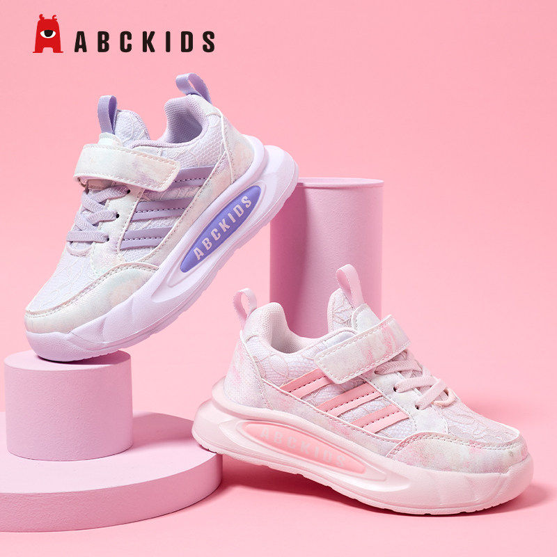 Abckids儿童运动鞋女2026春季新款耐磨软底中大童轻便女休闲童鞋
