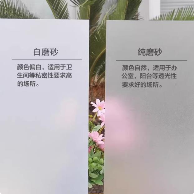 自粘磨砂玻璃贴膜办公室加厚玻璃贴纸家用客厅窗户防窥膜透光