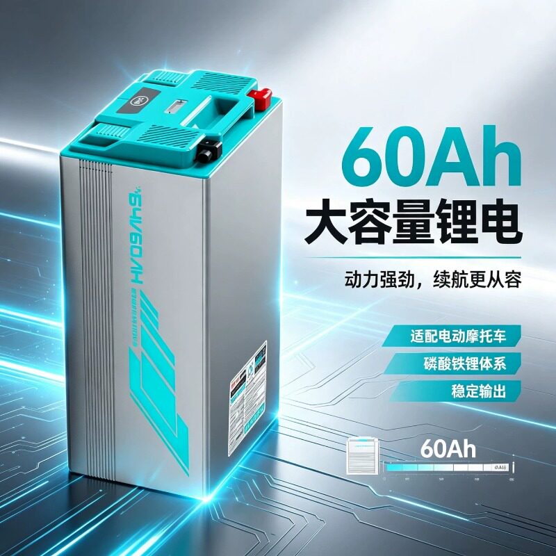 60V两轮电摩三轮电动车电池比亚迪骑行堡垒S 64V60Ah磷酸铁锂电池图片