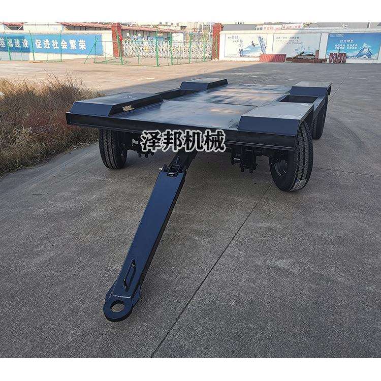 空压机移动拖车四轮转向平板拖车发电机前后车桥场内运输型工具车