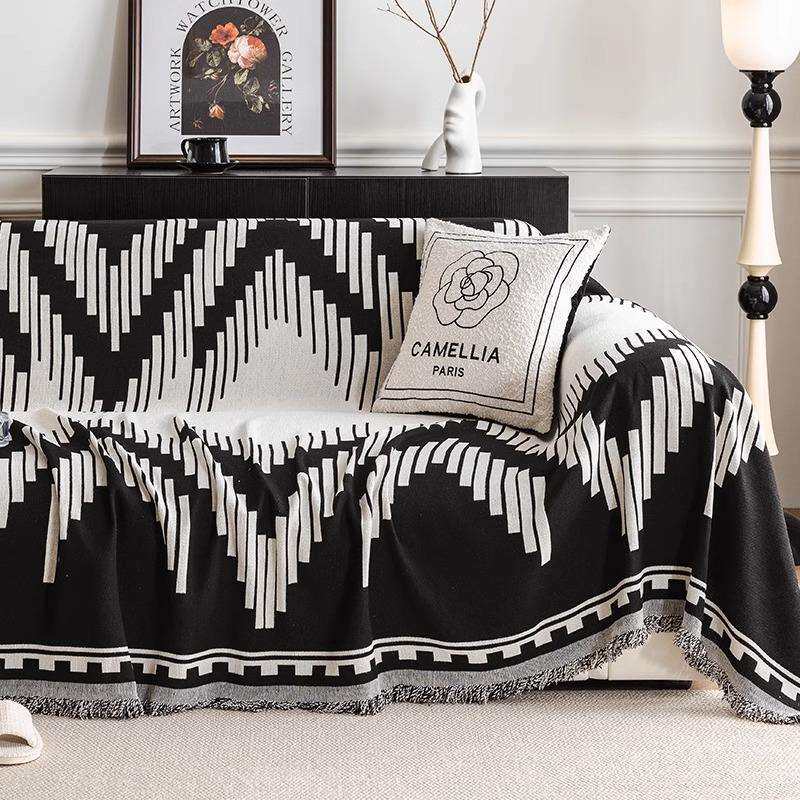 皮沙发沙发盖布巾2025新款防滑颗粒沙发套罩雪尼尔沙发垫盖毯