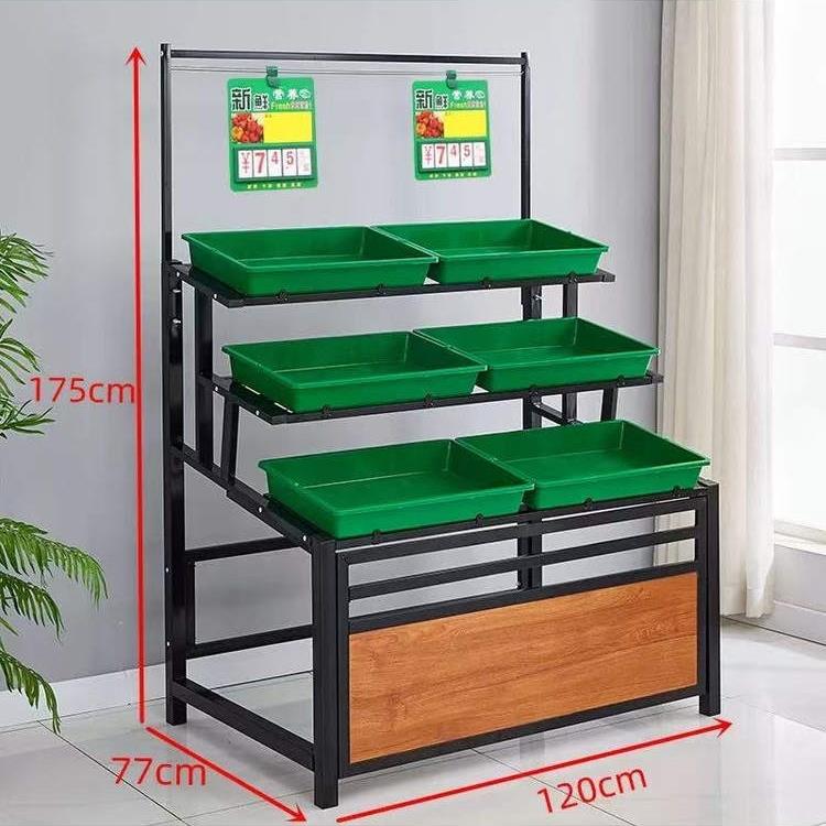 新款超市果菜架水果蔬菜架超市蔬菜水果货架多功能水果展示架生鲜