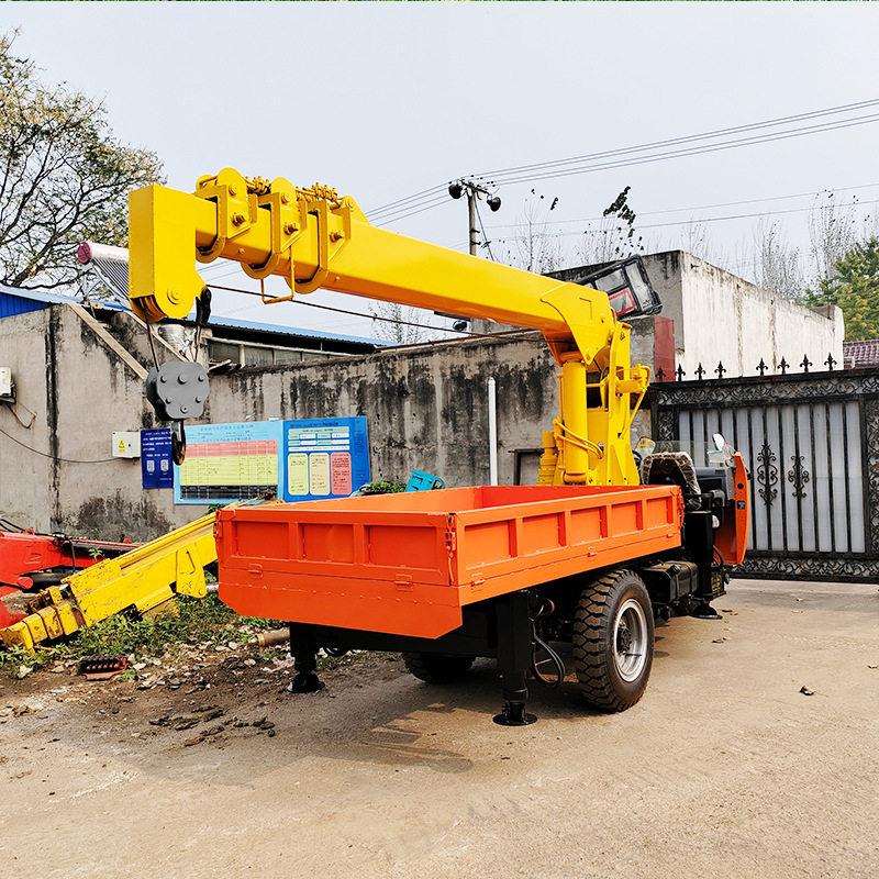 三轮随车吊小型轮农用车机载起重全液压6吨工车程式吊三马子吊888