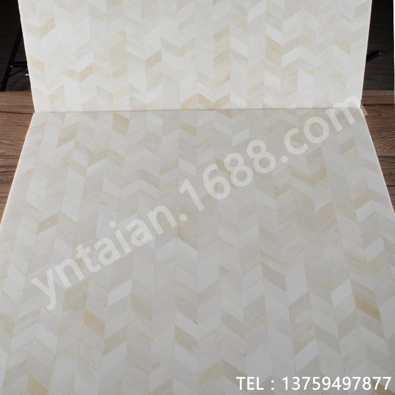厂家异形牛骨马赛克 装饰背景牛角马赛克 白色牛骨马赛克定 做