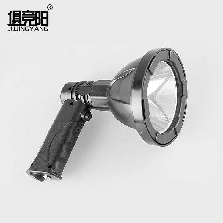 俱竞阳LED强光30W手电筒可充电探照灯多功能户外野营巡逻手持灯