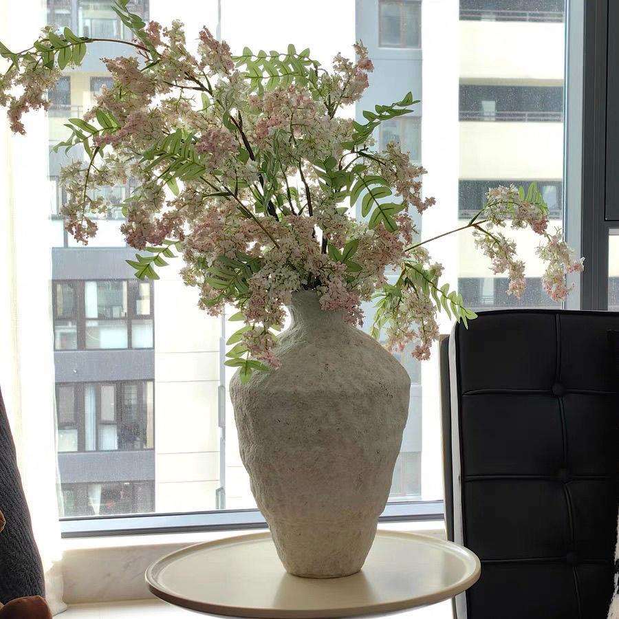 ·高品质槐蕊仿真花客厅餐桌橱窗装饰假花装饰绢花植绒雏菊