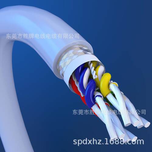 数控高柔拖链电线UL20276-24A双绞屏蔽耐折弯电缆信号传输SGS环保