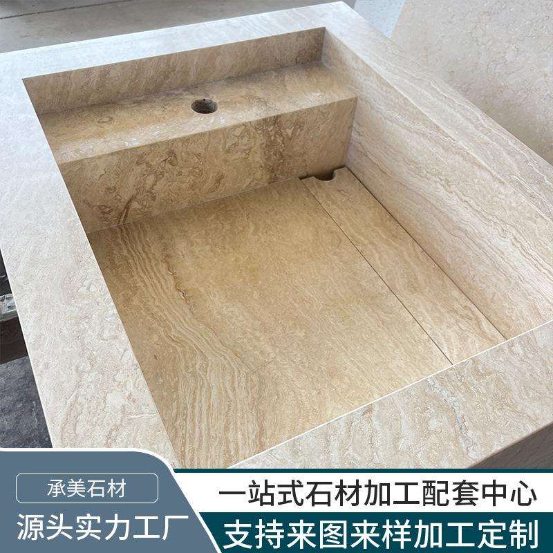 源头工厂洞石洗手台天然大理石奢石厨房浴室卫生间别墅酒店大平层
