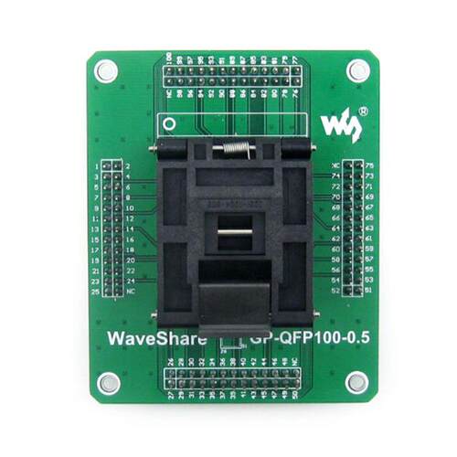 QFP100 TQFP100 IC51-1004-809 通用测试座 带排针 引脚间距0.5mm