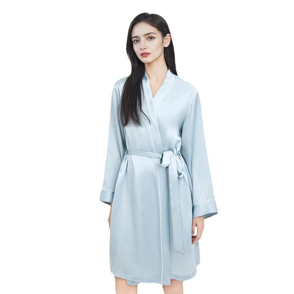 真丝睡袍女高级感春夏新款100%桑蚕丝绸轻奢可外穿家居服定制