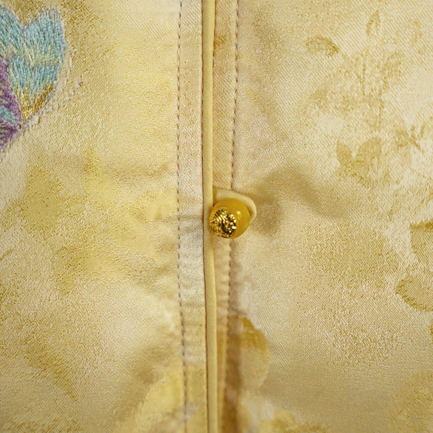 90白鹅绒新中式重工刺绣拼袖口狐狸毛女2025高级感短款年轻羽绒服