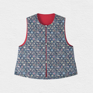 周佳明八宝图五重围宋锦新中式国风马甲女唐装复古年轻款足银纽扣