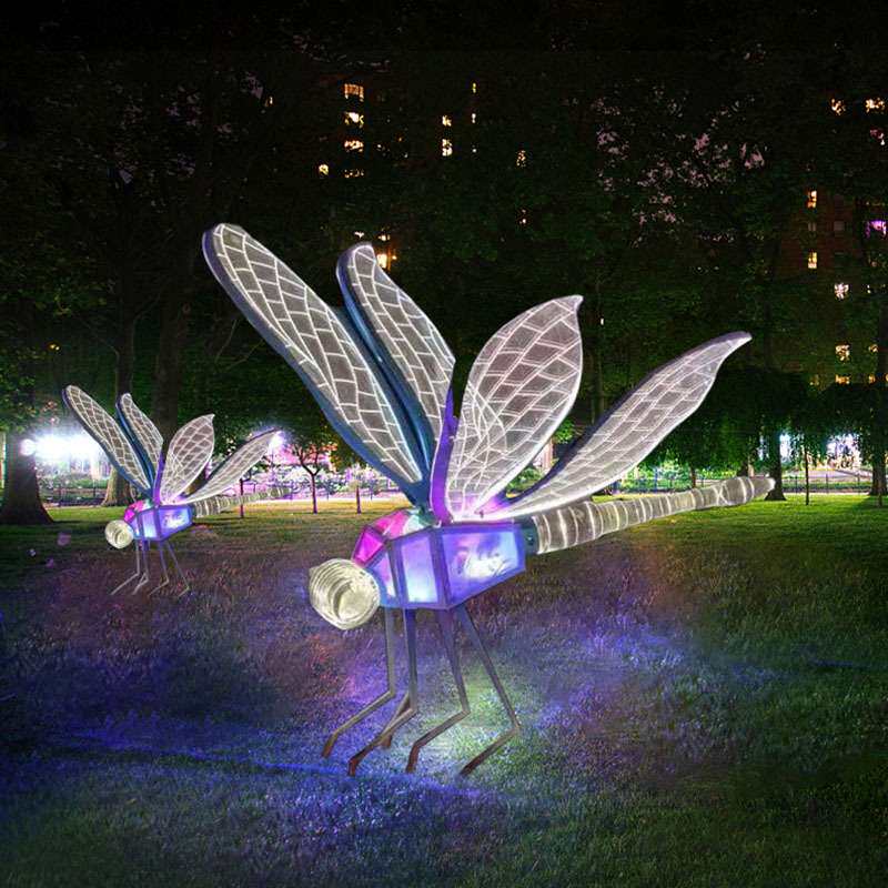 led户外造型动物蜻蜓装饰庭院灯园林防水草坪灯 公园特色景观灯具