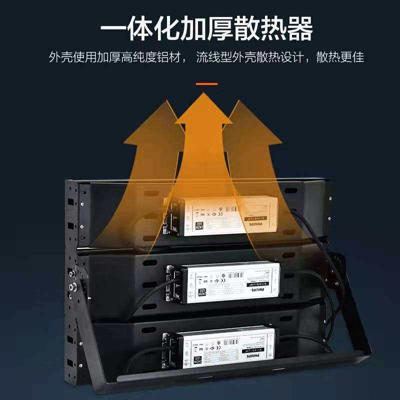 LED泛光灯500W智能4G控制250W鳍片模组隧道灯1000W高杆广告招牌灯