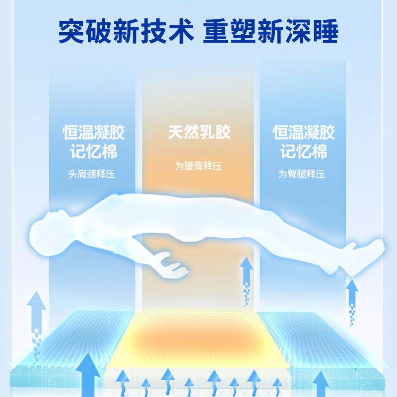 深睡尊享天然乳胶床垫席梦思弹簧床垫硬垫子家用卧室1米5x2米床垫