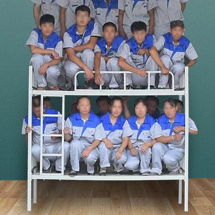 北京上下铺双层床铁床双人员工宿舍上下床公寓铁架高低铁艺床架r&