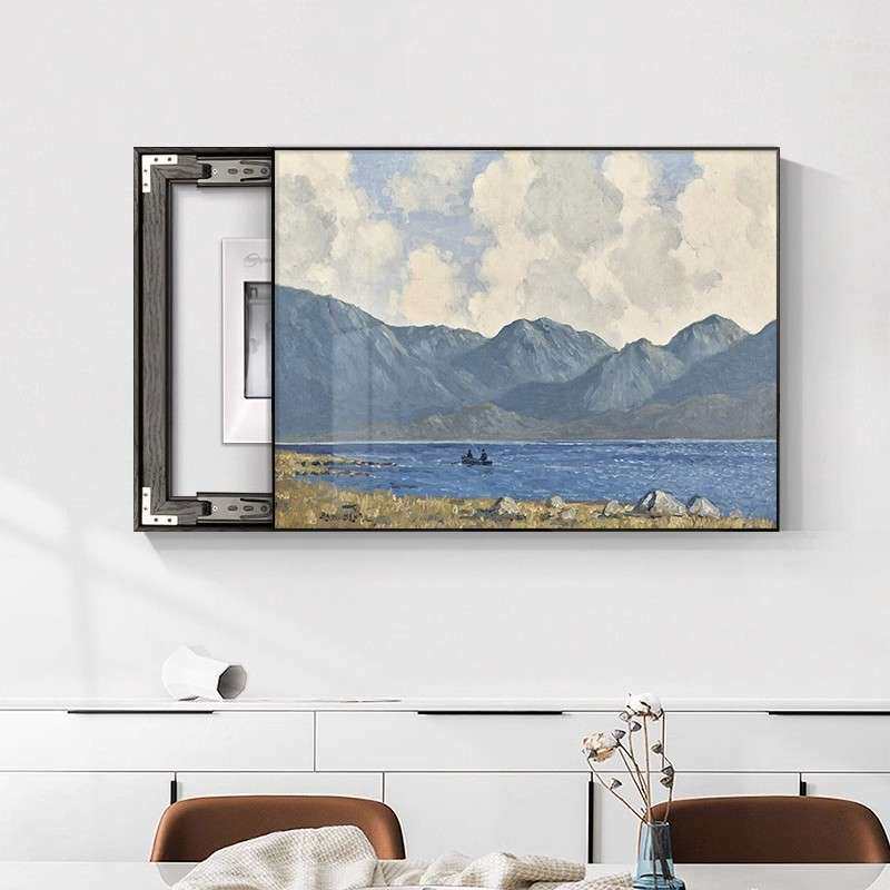 北欧电表箱装饰画免打孔现代简约客厅配电箱遮挡风景挂画餐厅轻奢