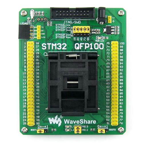 STM32专用编程座 烧写座 QFP100 0.5mm 原装座子 STM32-QFP100