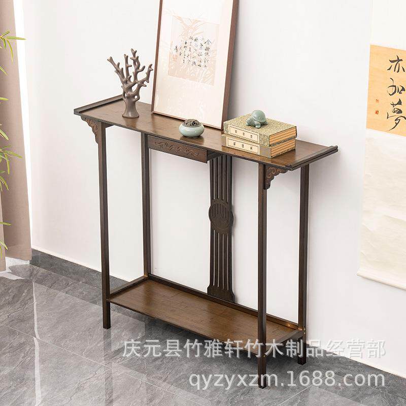 门厅玄关供桌现代简约客厅条案端景台新中式玄关台禅意玄关柜窄款