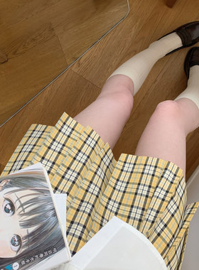 小杏中/原创正版春夏校供感jk格裙学生a字半身裙学院风百褶裙短裙