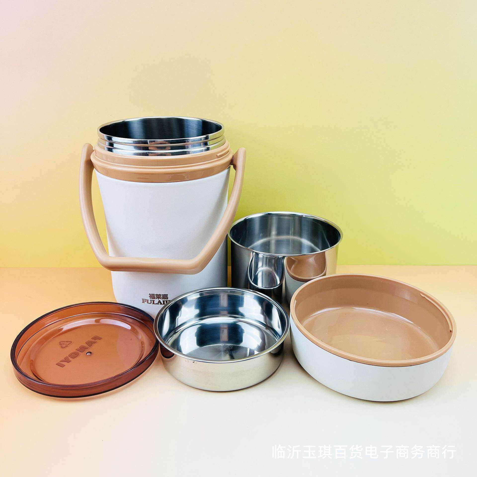 1900ML防溢二代提锅保温饭盒超长保温多层保温桶上班族便携保温盒