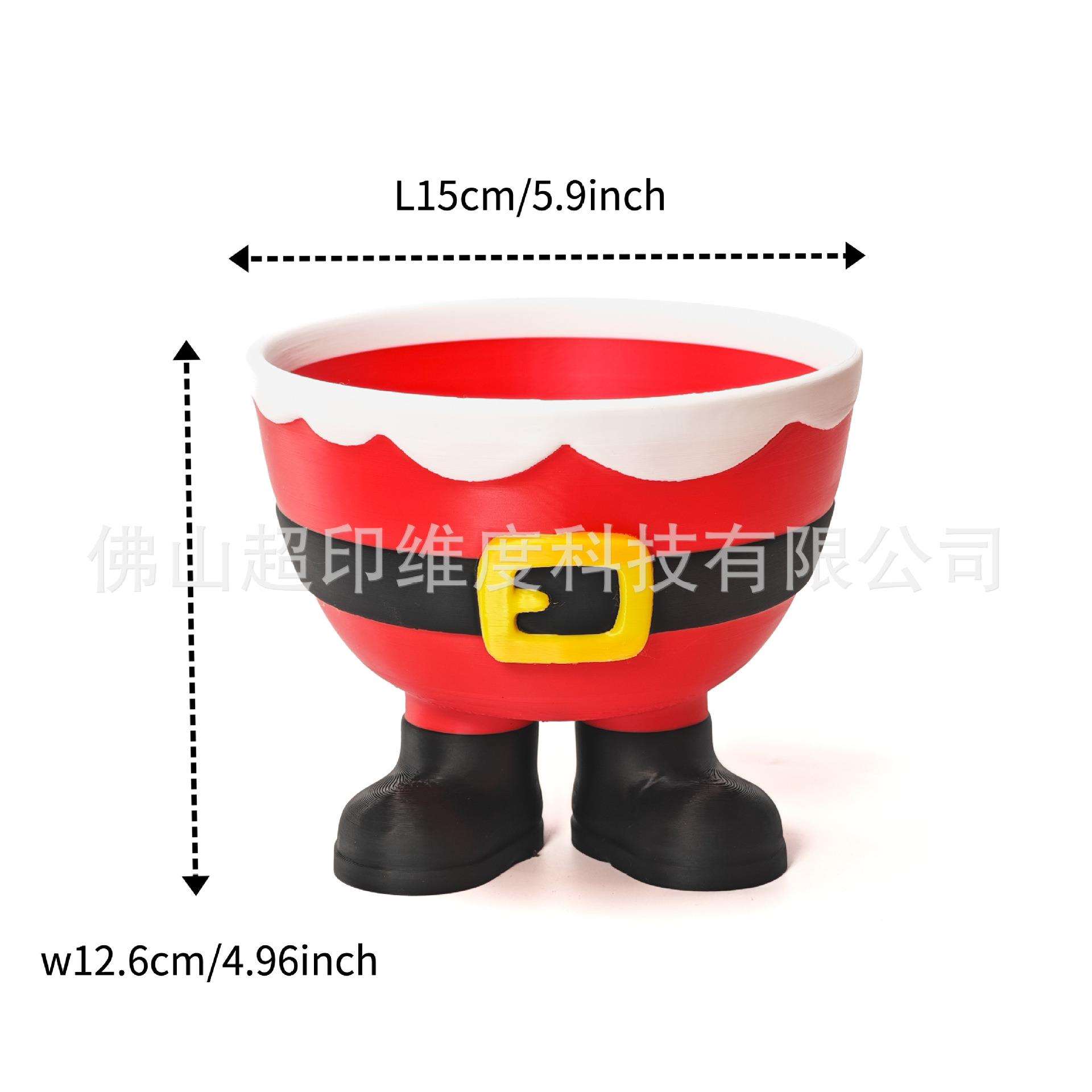 3D打印圣诞老人形状碗,跨境买家的独特圣诞餐具圣诞节圣诞家庭