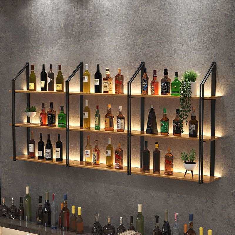 酒架置物架墙上展示架餐厅饭店酒吧酒水饮料架现代装饰红酒陈列架