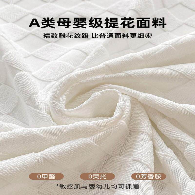 跨境纯色毛巾布单层防水床笠防滑耐磨家用酒店席梦思床垫保护套