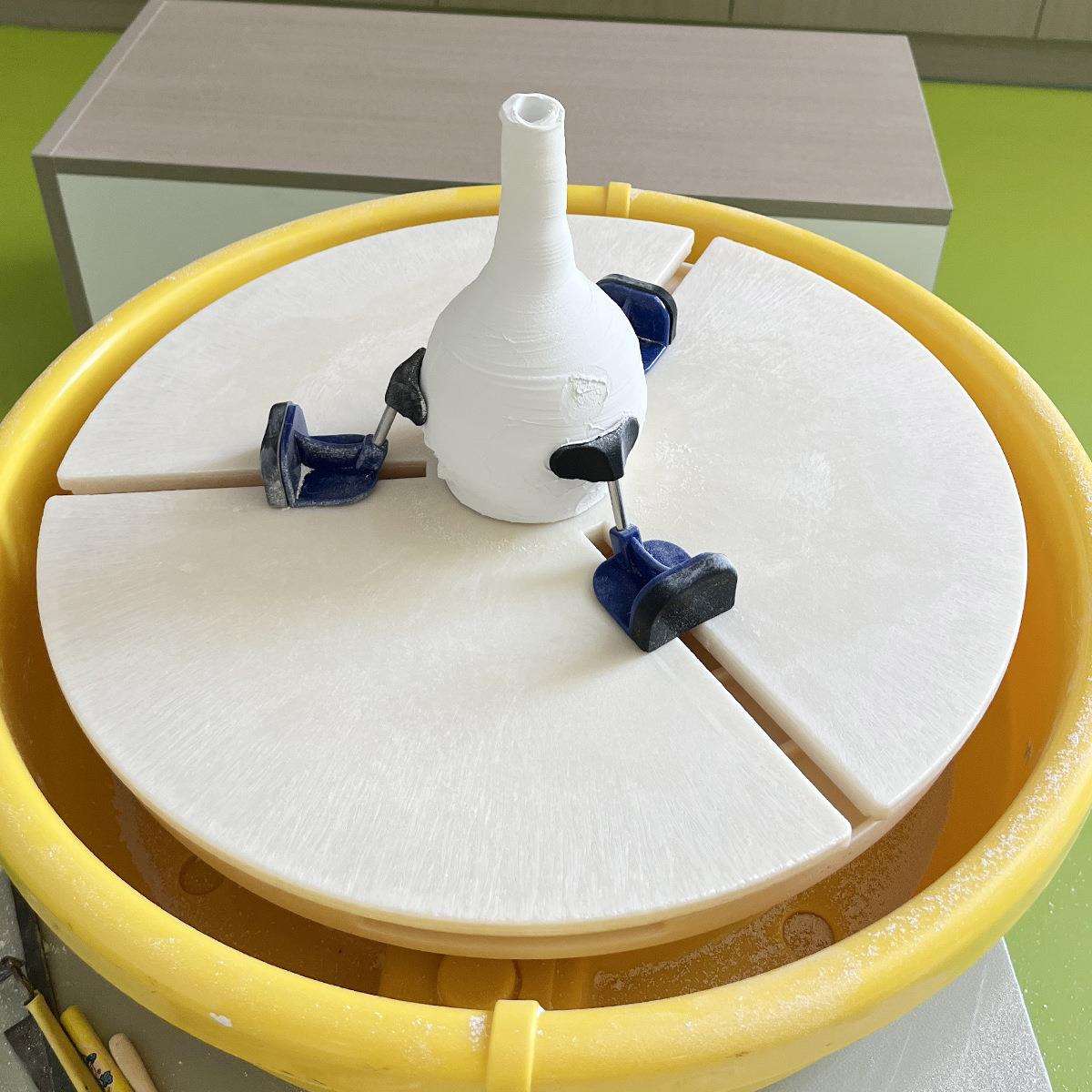陶艺修坯夹修坯神器无需找中心修坯工具花瓶碗陶艺ABS材质拉坯机